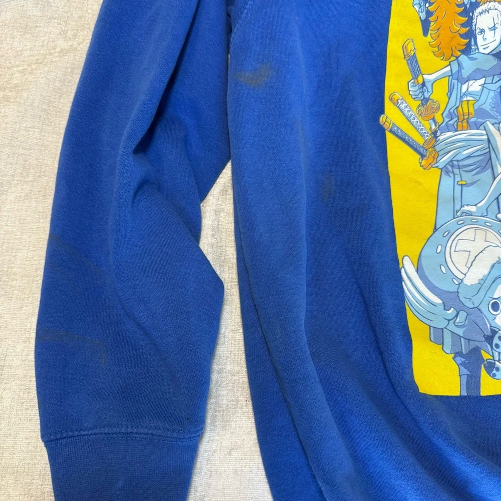 Onepiece Blue and Yellow Graphic Crewneck Sweater